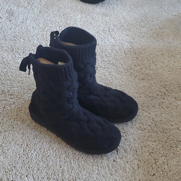 ugg black sweater boots